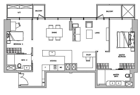 wallich-residence-2-bedroom-study